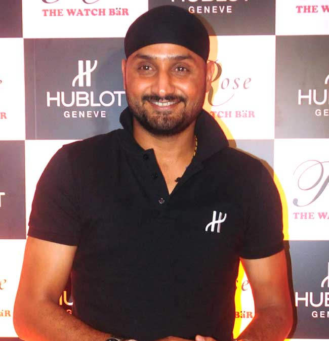 Harbhajan Singh Wearing Black T-shirt