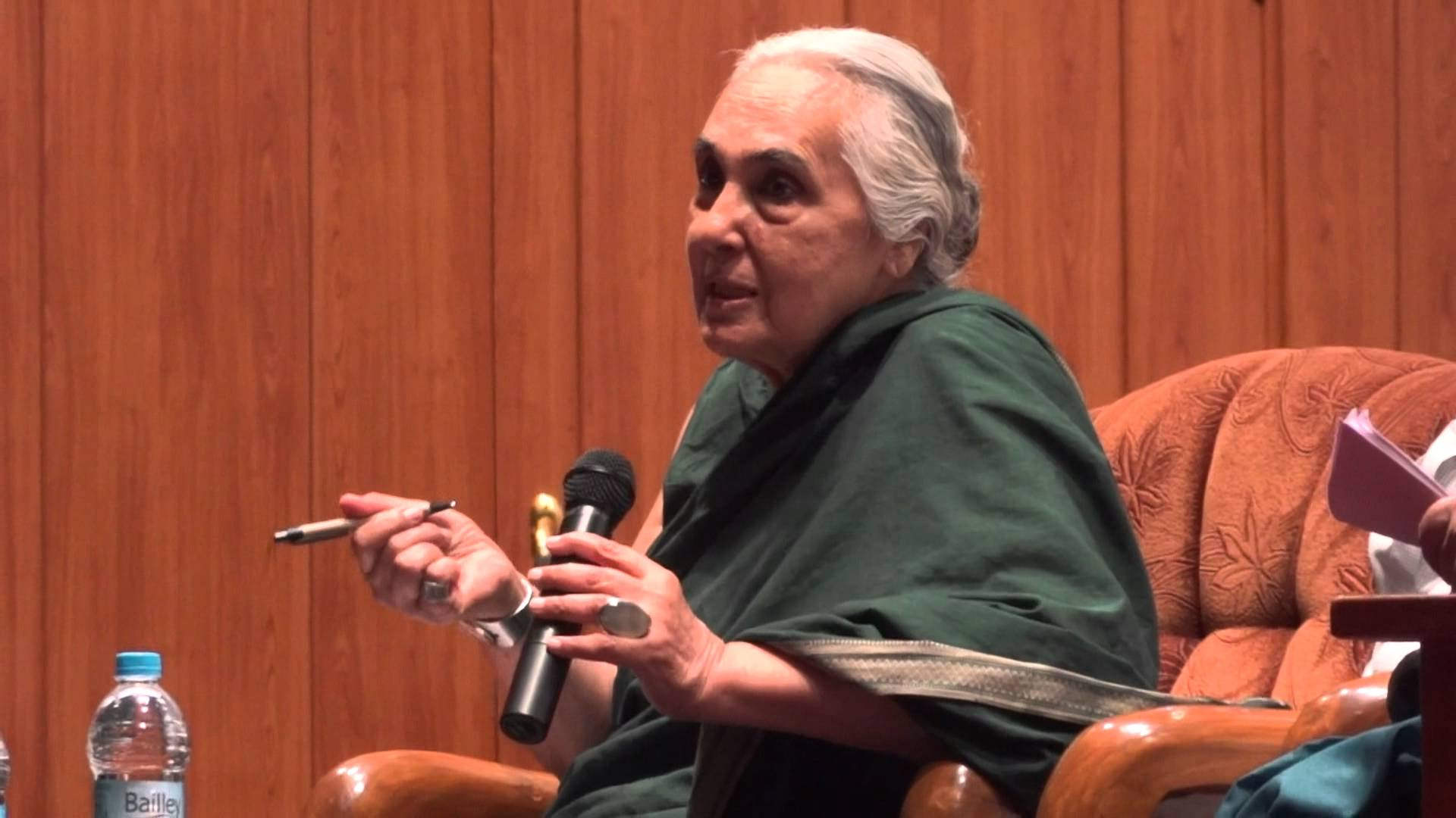 Romila Thapar Holding Pen