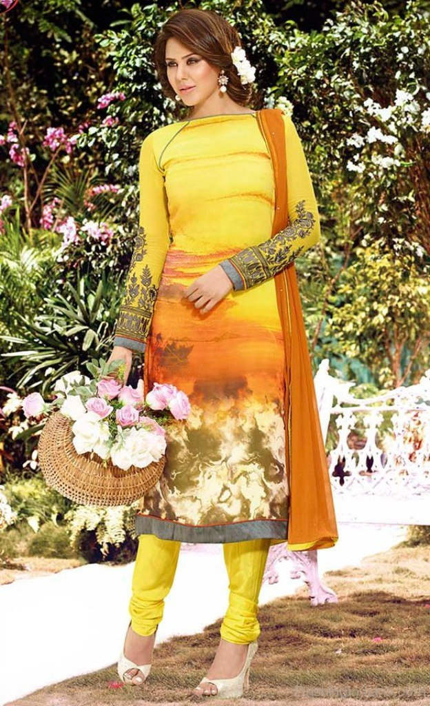 Sonam Wearing Yellow Punjabi Suit