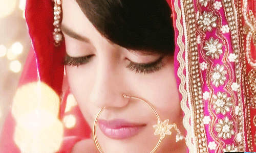 Surbhi Jyoti Closing Her Eyes