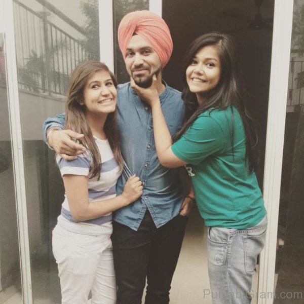 Balraj Singh Khehra With Two Girls-110