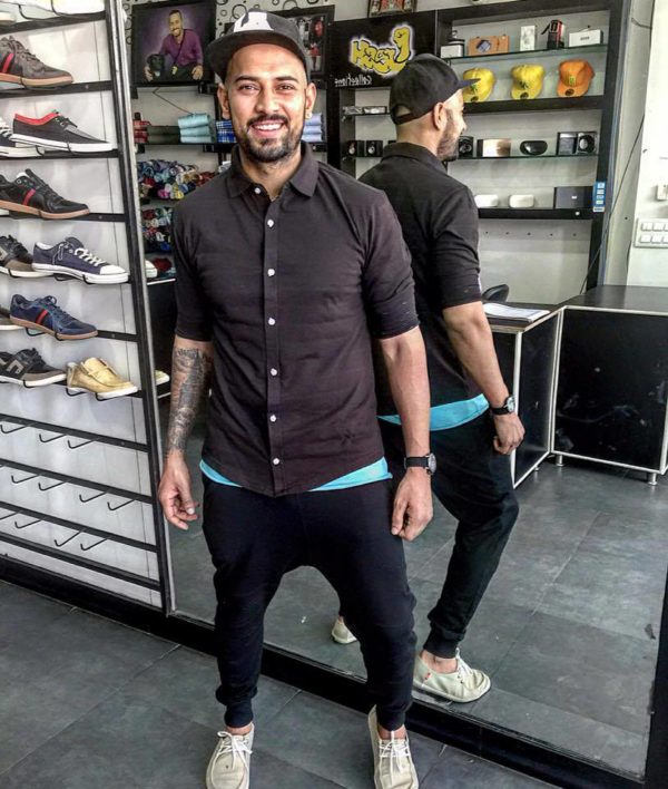 Garry Sandhu In Black Shirt