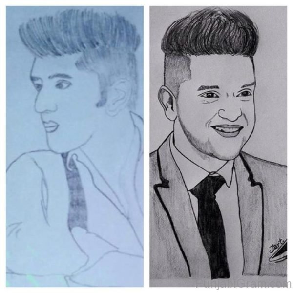 Pencil Sketch Of Guru Randhawa-138