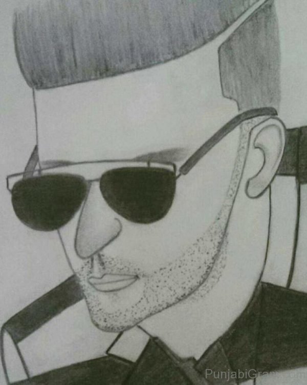 Pencil Sketch Of Guru Randhawa-326