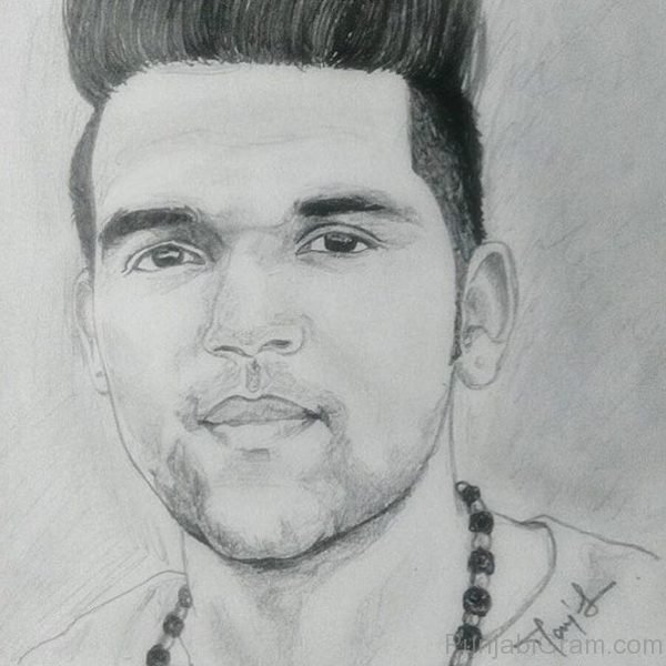 Pencil Sketch Of Guru Randhawa-346