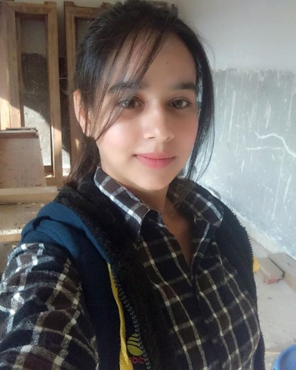 Sunanda Sharma Wearing Check Shirt-218