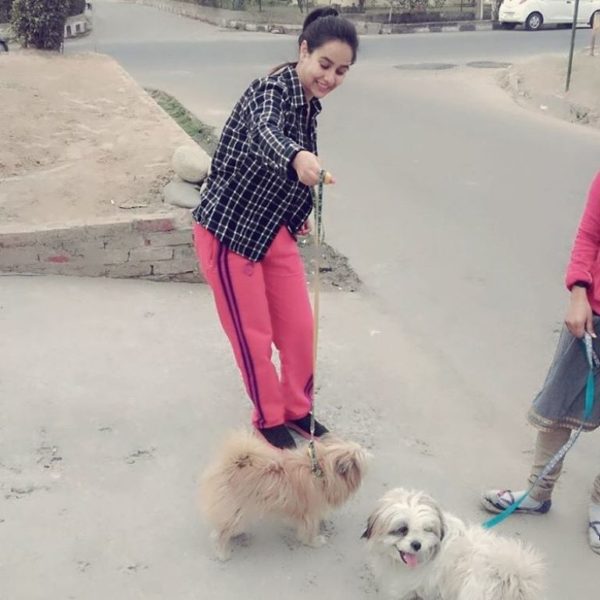 Sunanda Sharma With Dog -060