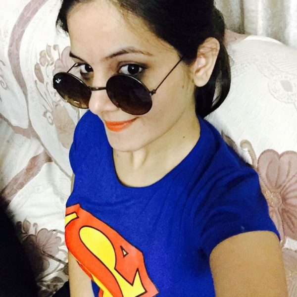 Tanvi Nagi In Blue T-Shirt-112