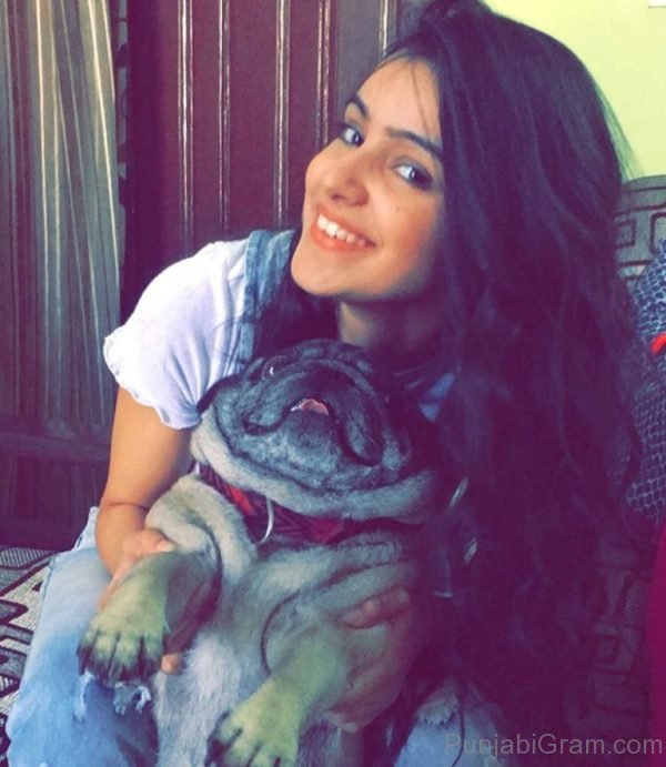 Ankita Sharma With Dog-637