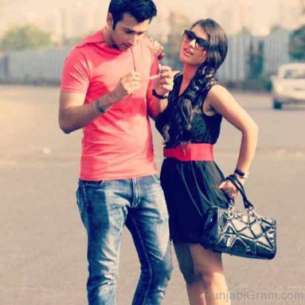 Neha Malik With Male Model-0880