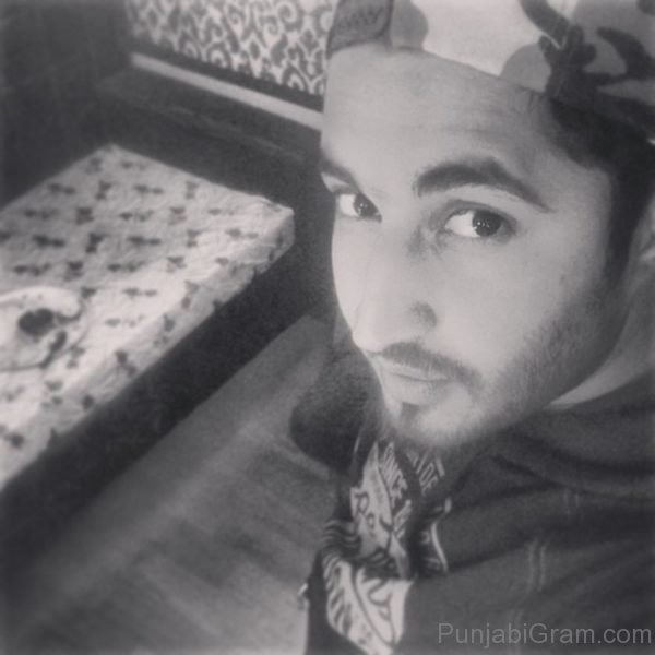 Black And White Image Of Jassi Gill-497