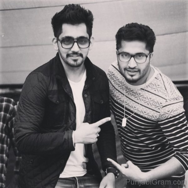 Black And White Photo Of Jassi Gill With Babbal Rai-620