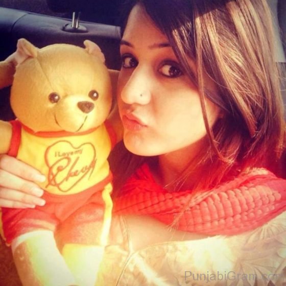 Isha Rikhi with cute teddy