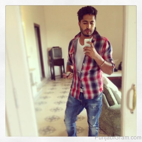 Jassi Gill In Check Shirt-461