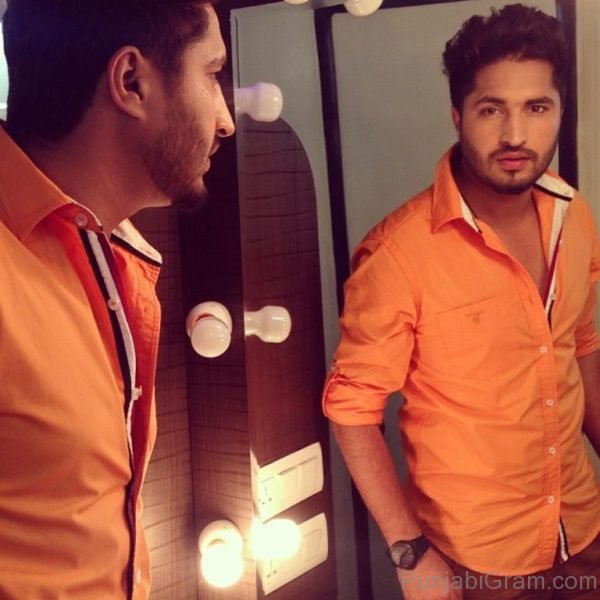 Jassi Gill In Peach Shirt-459