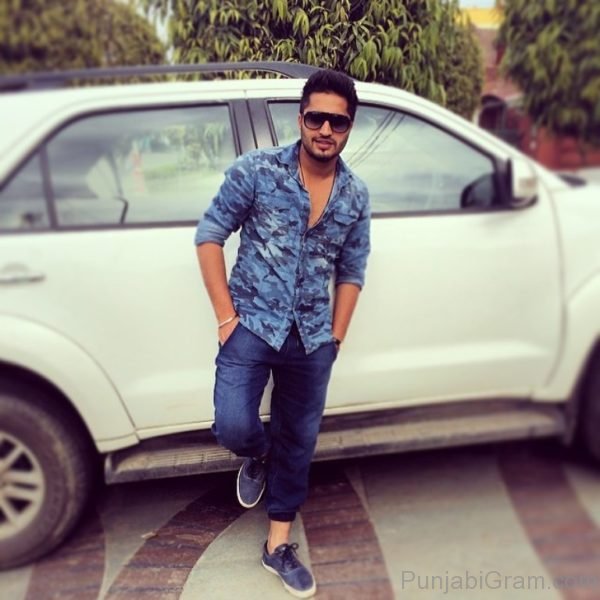 Jassi Gill In Printed Shirt-512