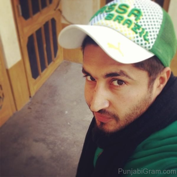 Jassi Gill Wearing Green Cap-493