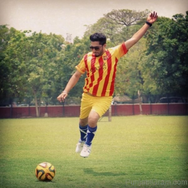 Jassi Gill With Foot Ball-607