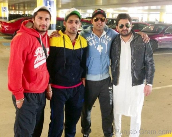 Jassi gill with gippy grewal and sharry maan