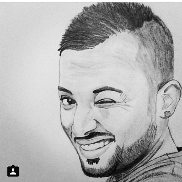 Pencil Sketch Of Pic Of Punjabi Actor Garry Sandhu-005