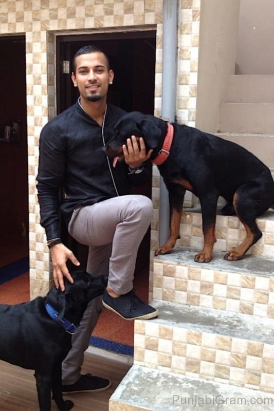 Picture Of Garry sandhu with dogs