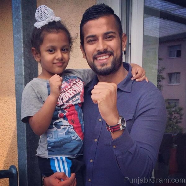 Garry Sandhu With Kid